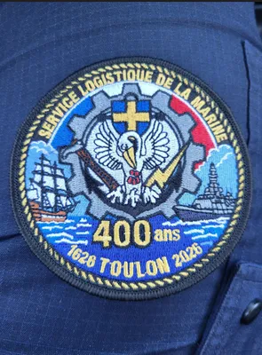 Embroidered Patches - Patch created for the 400th anniversary of the French Navy