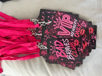Cheer team themed badges