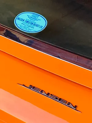 Front Adhesive Stickers - Had a dealer sticker designed by AI for my classic Jensen Interceptor with all the correct details Lovely