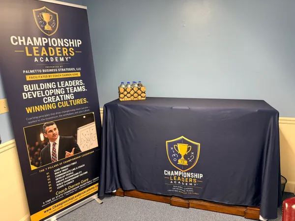 This is our video casting room We also will be using our table cover at an upcoming leadership training event