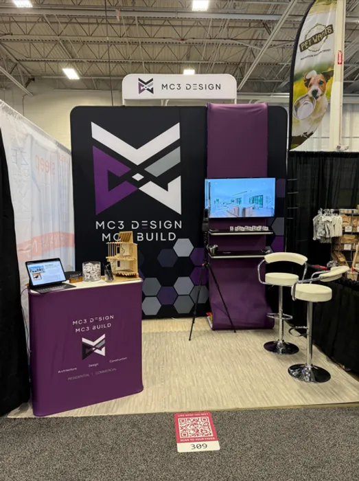 CustomProPrints.Com - Custom Trade Show Display Media Display with TV Stand 10' x 10'