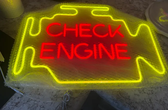 StealthPins.Com - Check Engine Neon Sign