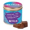 Round Tin with Molded Chocolates 