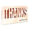 Thanks Die Cut Box with Champagne Gummy Bears 