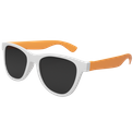 Lunettes de soleil bicolore Blanc-orange