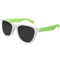 Lunettes de soleil bicolore Blanc-Vert citron vert