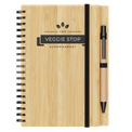 Small Engraved Bamboo Notebook & Pen