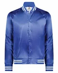 Giacca da baseball unisex in raso con bordi a righe ROYAL
