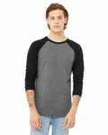 Bella + Canvas - T-shirt de baseball à manches longues en jersey pour hommes DEEP HTHR