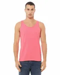 Unisex Heather CVC Tank Neon-Rosa