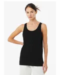 Unisex Heather CVC Tank Solide Blk-Mischung
