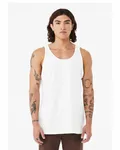 Unisex Heather CVC Tank Solide Wht-Mischung