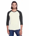Threadfast Apparel Unisex Triblend 3/4 maniche Raglan Crema