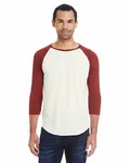 Threadfast Apparel Unisex Triblend 3/4 maniche Raglan CRM