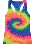 Ladies' Racerback Tank Neon Rainbow