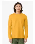 Bella + Canvas - Maglietta unisex in jersey CVC a maniche lunghe Heather Mustard