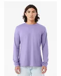 Bella + Canvas - Maglietta unisex in jersey CVC a maniche lunghe HTHR DK LAVNDER