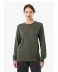 Bella + Canvas - Maglietta unisex in jersey CVC a maniche lunghe Hthr Miltary Grn