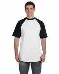 Augusta Sportswear Maglia da Baseball a Maniche Corte per Adulti BIANCO