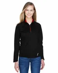 North End Damen Radar Quarter-Zip Performance Langarm-Top BLK