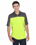 Polo homme Balance Colorblock Performance Piqu CORE365 SFTY YLW