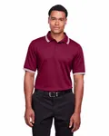 Devon & Jones Herren CrownLux Leistung geflochtene Spitze Polo Burgunderrot