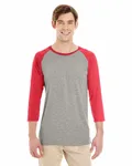 Jerzees Adulte TRI-BLEND baseball raglan OXFRD