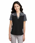 CORE365 Ladies' Fusion ChromaSoft Colorblock Polo BLACK