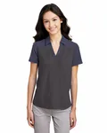 CORE365 Ladies' Fusion ChromaSoft Colorblock Polo Carbon