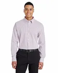 Devon & Jones CrownLux Performance Men's Micro Windowpane Shirt Burgundy