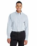 Devon & Jones CrownLux Performance Men's Micro Windowpane Shirt Navy