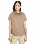 Harriton Ladies' Advantage IL Short-Sleeve Work Shirt Khaki