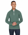 J America Adult Triblend Fleece Quarter-Zip BALSAM TRIBLEND