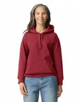 Gildan Adult Softstyle Fleece Pullover Felpa con cappuccio Rosso cardinale