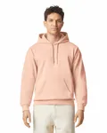 Gildan Adult Softstyle Fleece Pullover Felpa con cappuccio Rosa polverosa
