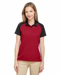 Polo Command Snag-Protection Colorblock da donna della Team 365 ROSSO SPORT