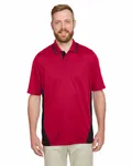 Harriton Men's Tall Flash Snag Protection Plus IL Colorblock Polo RED