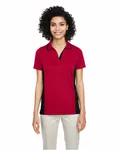 Harriton Ladies' Flash Snag Protection Plus IL Colorblock Polo ROT