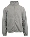 Polar-Fleece-Jacke für Männer mit durchgehendem Reißverschluss Heidekraut Grau