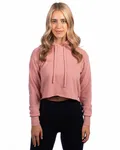 Ladies' Laguna Cropped Pullover Hooded Sweatshirt Desert Pink