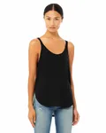 Ladies' Flowy Side Slit Tank BLACK