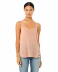 Ladies' Flowy Side Slit Tank Peach