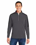 Men's Market Snag Protect Mesh Colorblock Quarter-Zip Carbon