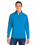 Men's Market Snag Protect Mesh Colorblock Quarter-Zip ELCTRC BLU