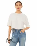 FWD Fashion Damen Jersey Cropped T-Shirt VINTAGE WEISS