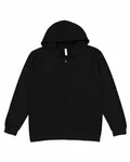 Felpa unisex con cappuccio a zip intera NERO