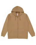 Felpa unisex con cappuccio a zip intera Marrone coyote