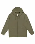 Felpa unisex con cappuccio a zip intera Verde militare