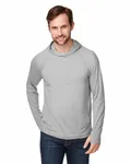 Unisex JAQ Stretch Performance Hooded T-Shirt Platinum