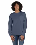 Unisex Garment-Dyed Long-Sleeve T-Shirt with Pocket Anchor Slate